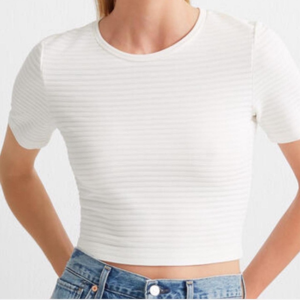 Club Monaco $98 ribbed Women's crop Top EUC sz M